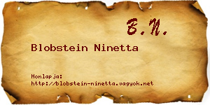 Blobstein Ninetta névjegykártya